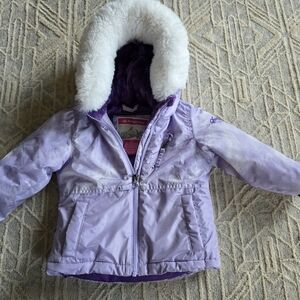 Purple and White Hooded Jacket